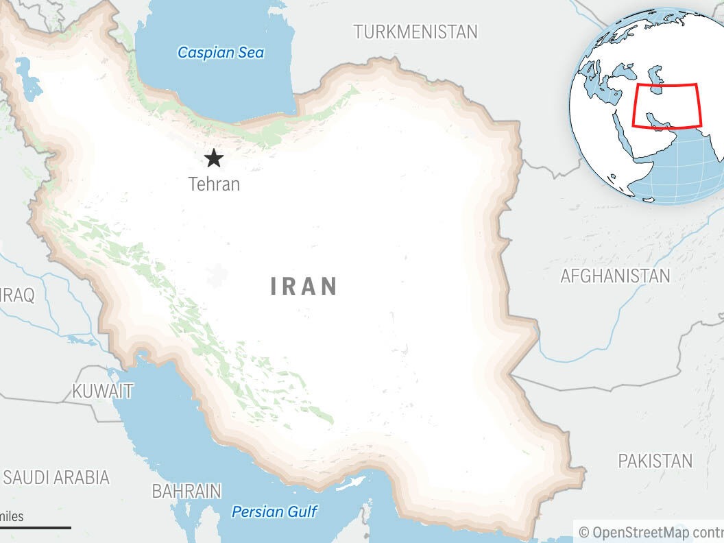 caption: This is a locator map for Iran with its capital, Tehran.