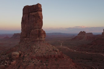 caption: A view in The Valley of the Gods, part of the area that was removed from the national monument when Trump reduced it's size by 85% in 2017.