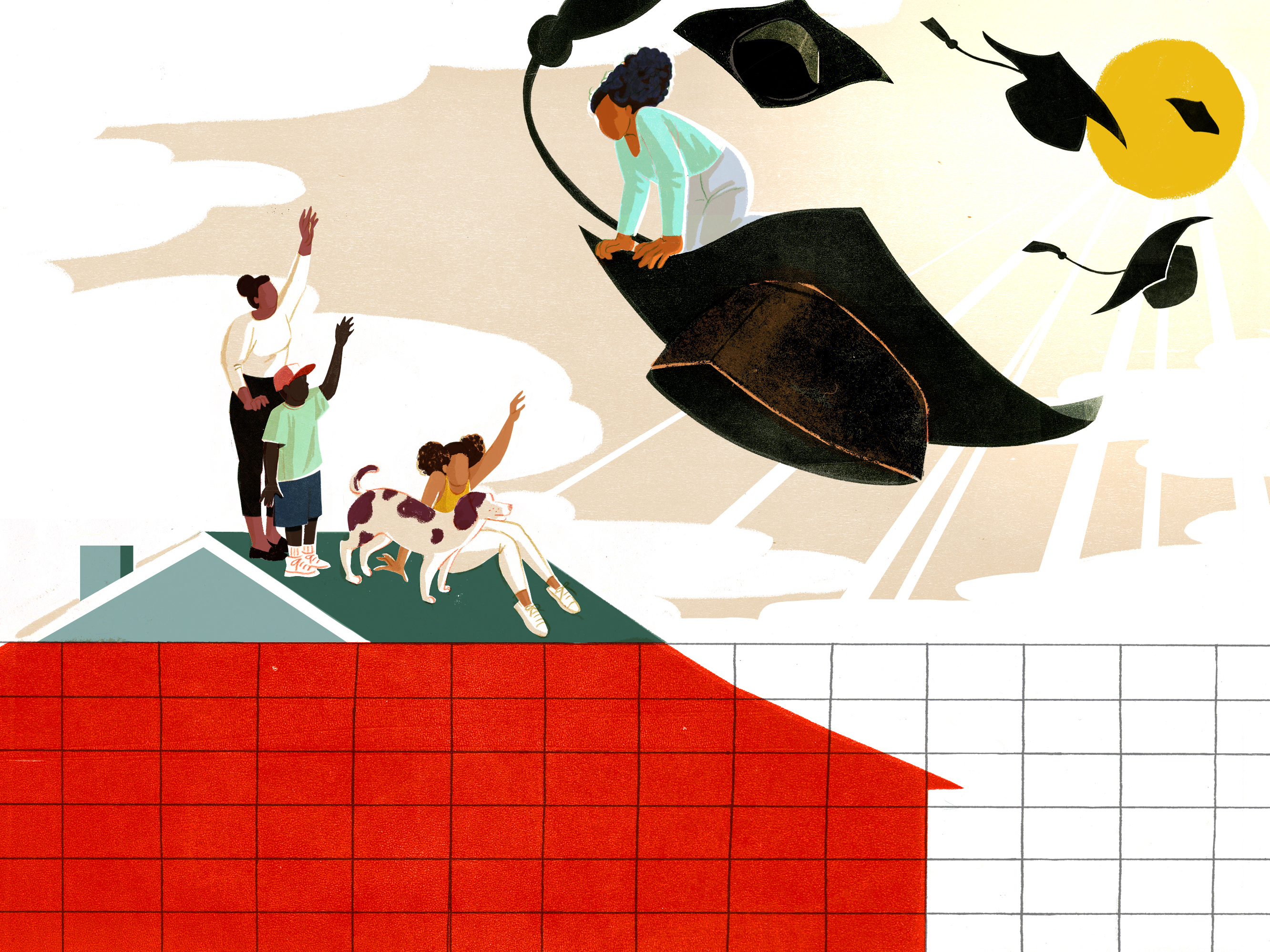 Middle-income family in debt.