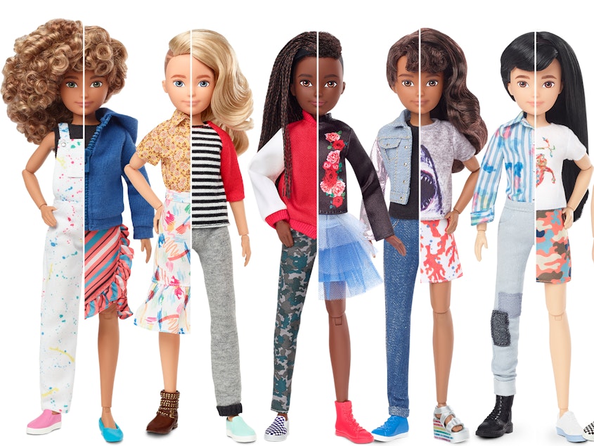 caption: Mattel's new "Creatable World" dolls.