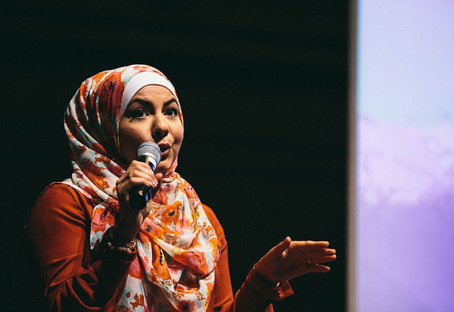 caption: Amanda Saab at Ignite Seattle 30