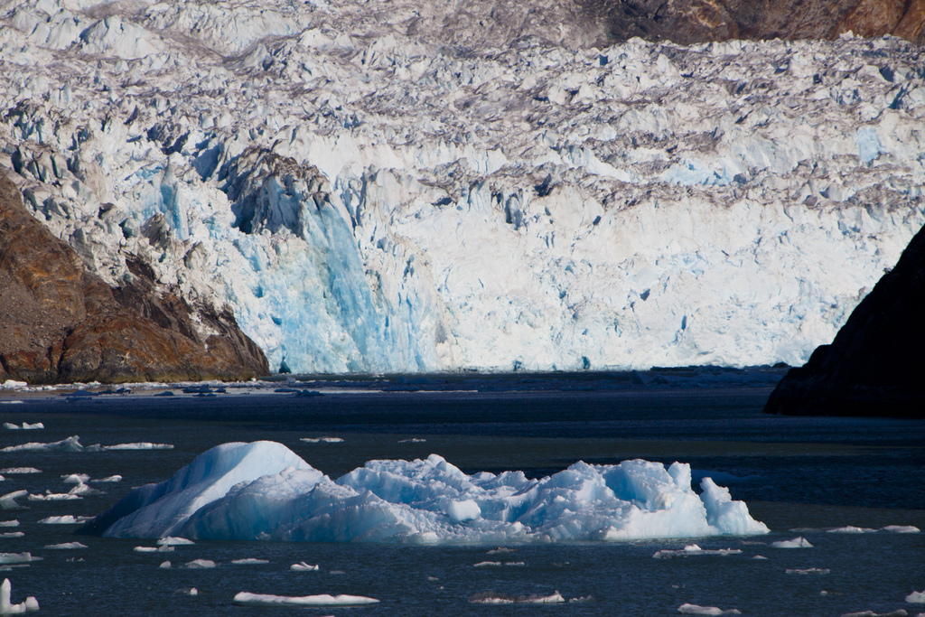 caption: Ice in the Tracy Arm Fjord, Alaska.