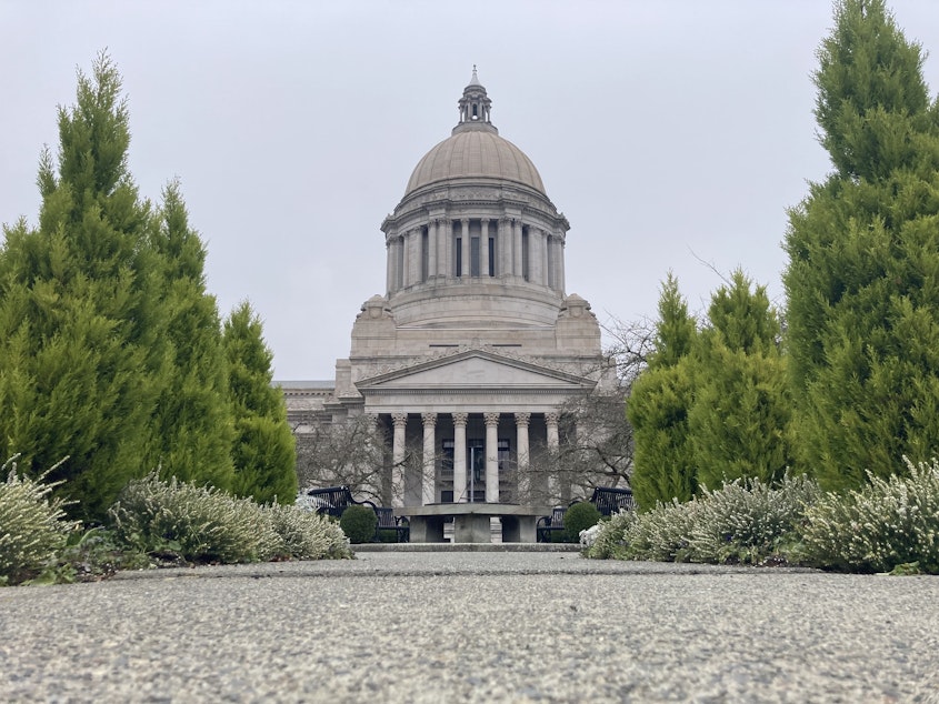 caption: The Washington State Capitol in Olympia. 
