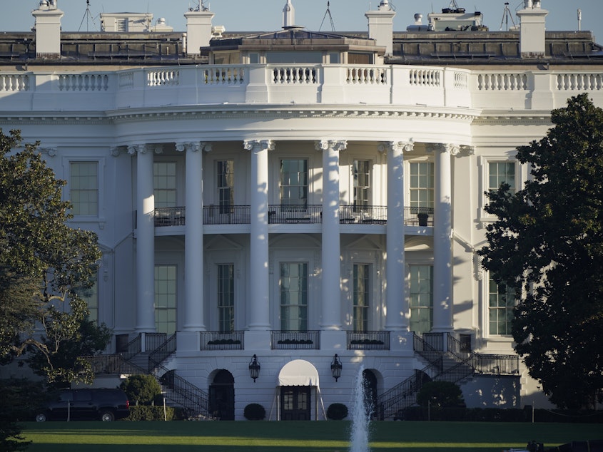 caption: Facebook and Twitter took action against social media posts released by President Trump from the White House on Tuesday morning.