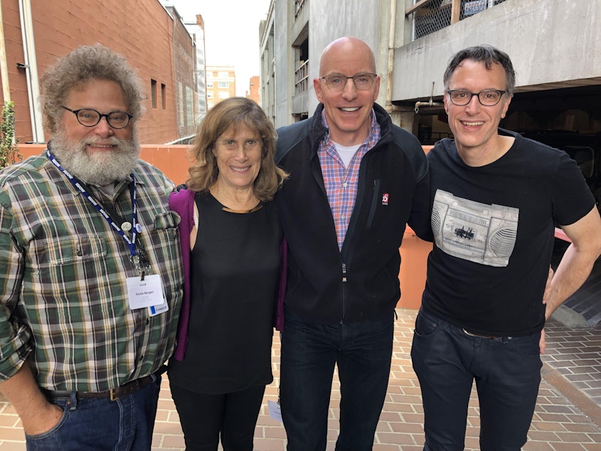 caption: Knute Berger, Joni Balter, C.R. Douglas and Bill Radke.