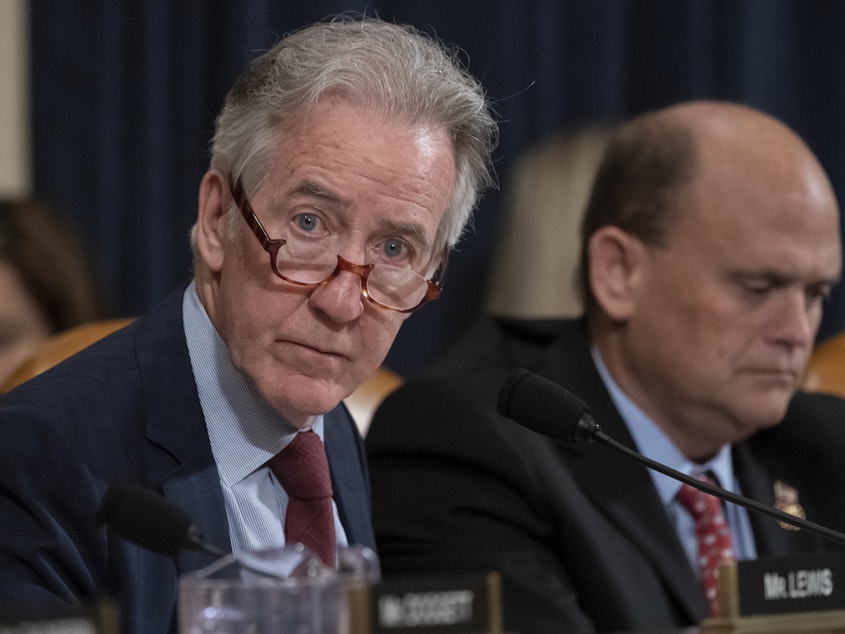 caption: House Ways and Means Committee Chairman Richard Neal, D-Mass., filed a lawsuit in District Court to compel the release of President Trump's tax returns.