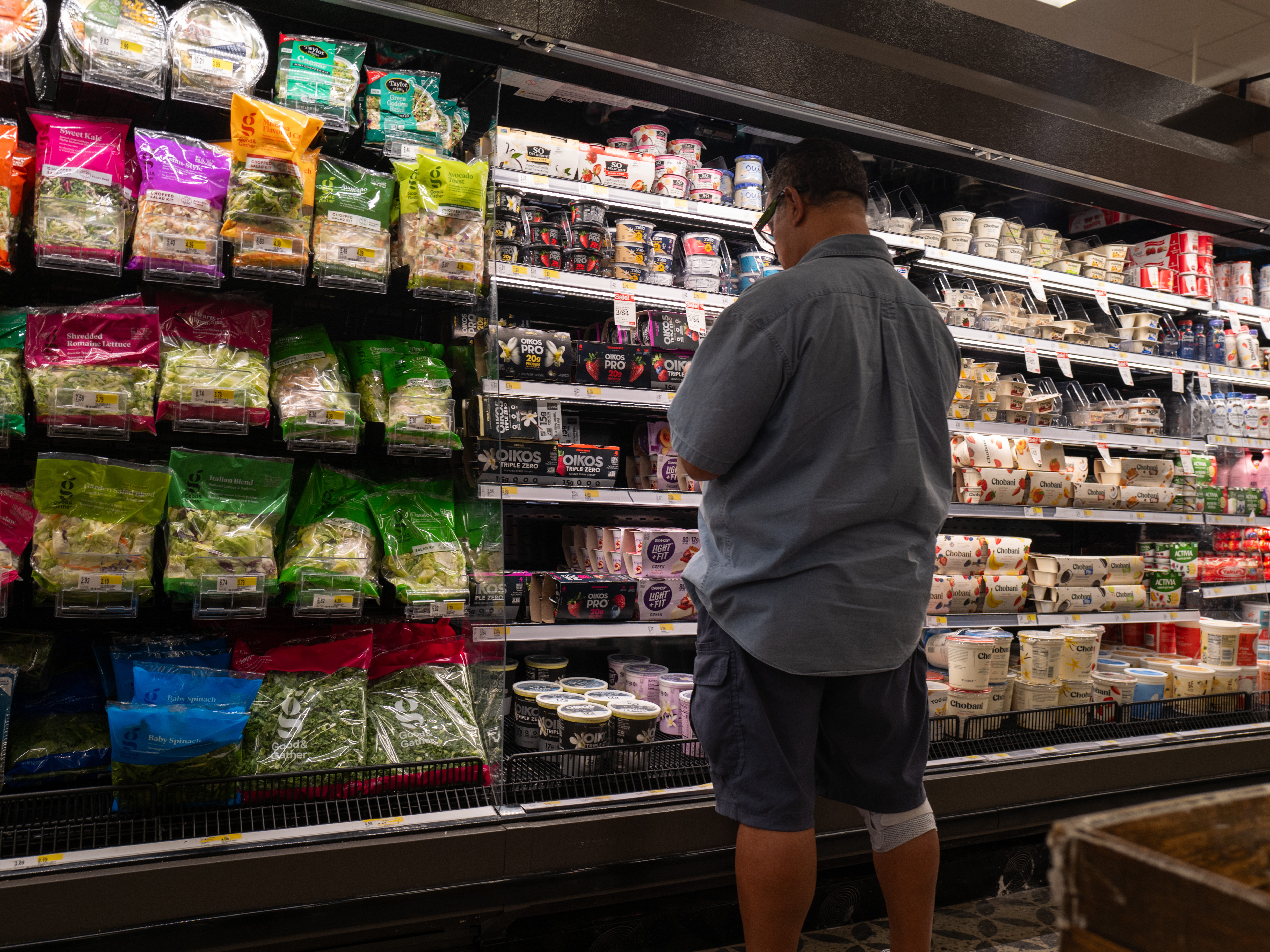 caption: Consumer prices rose 2.5% in August from a year ago, the smallest annual increase since early 2001. Grocery prices have largely leveled off after climbing sharply in the previous two years, but the cumulative increases continue to sting many consumers.