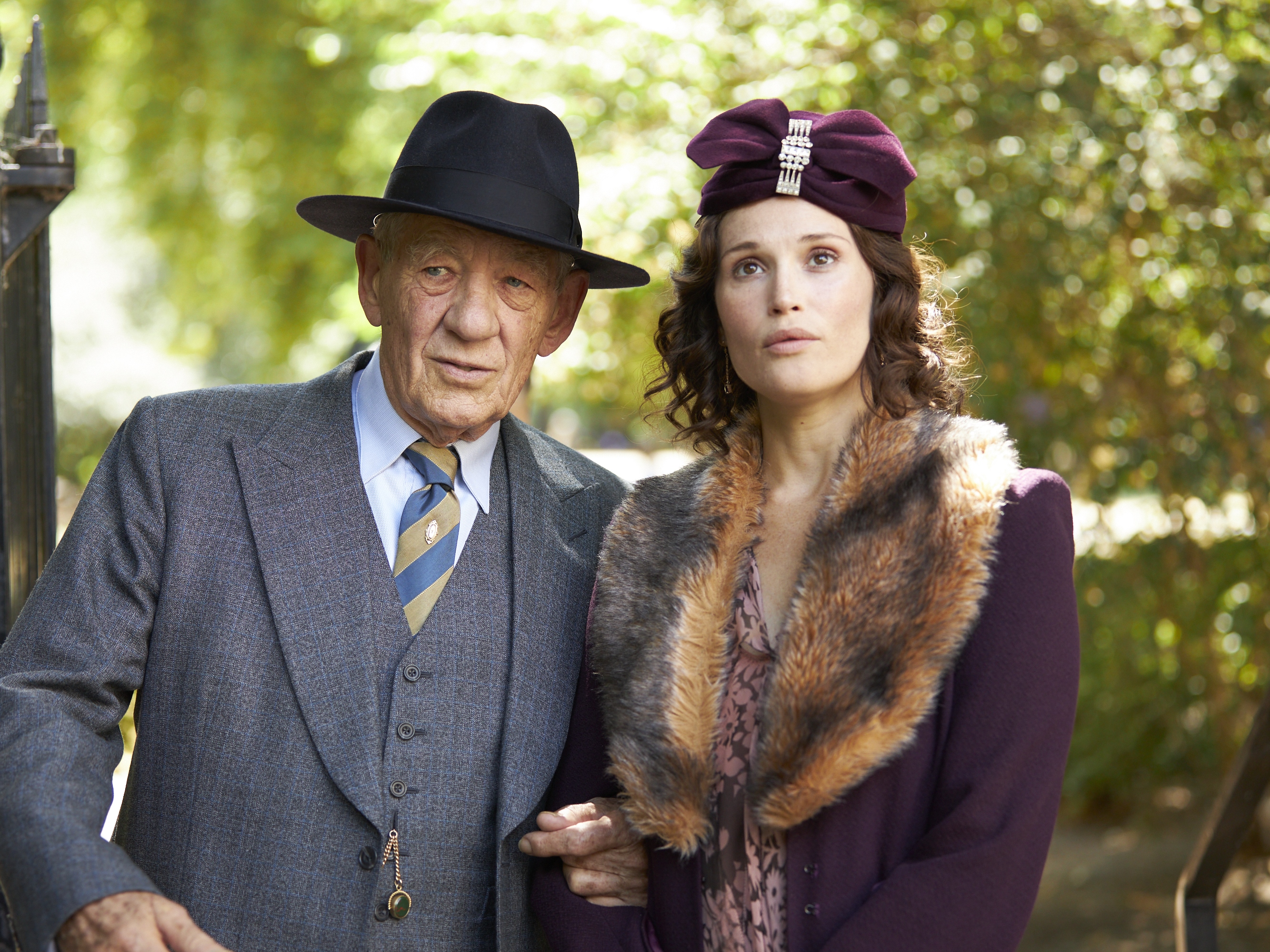 caption: Ian McKellen, left, plays a powerful and reviled theater critic in <em>The Critic</em>, alongside Gemma Arterton, in the role of an actress who was once one of his targets.