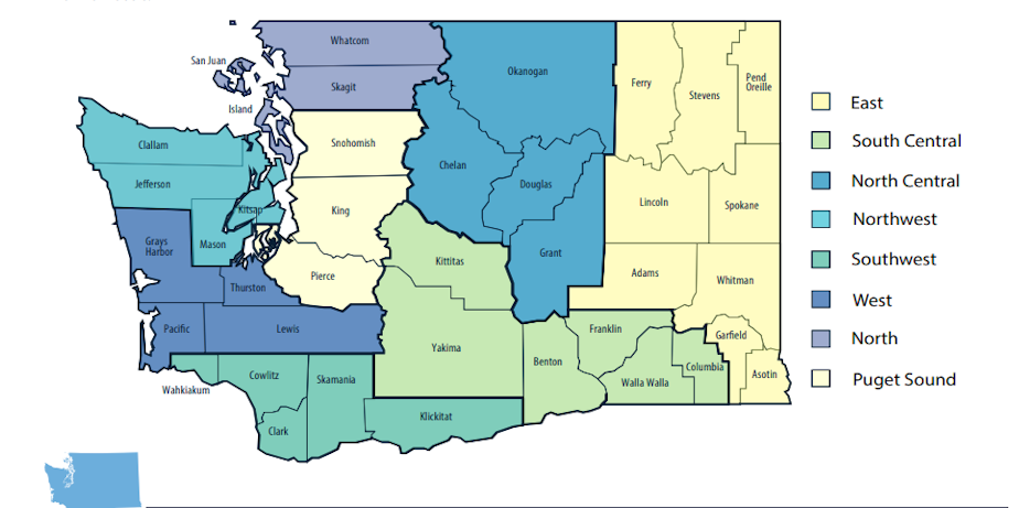 caption: Under a revised reopening plan, the Puget Sound and West regions of the state will be eligible to move to a Phase 2 reopening beginning on Monday.