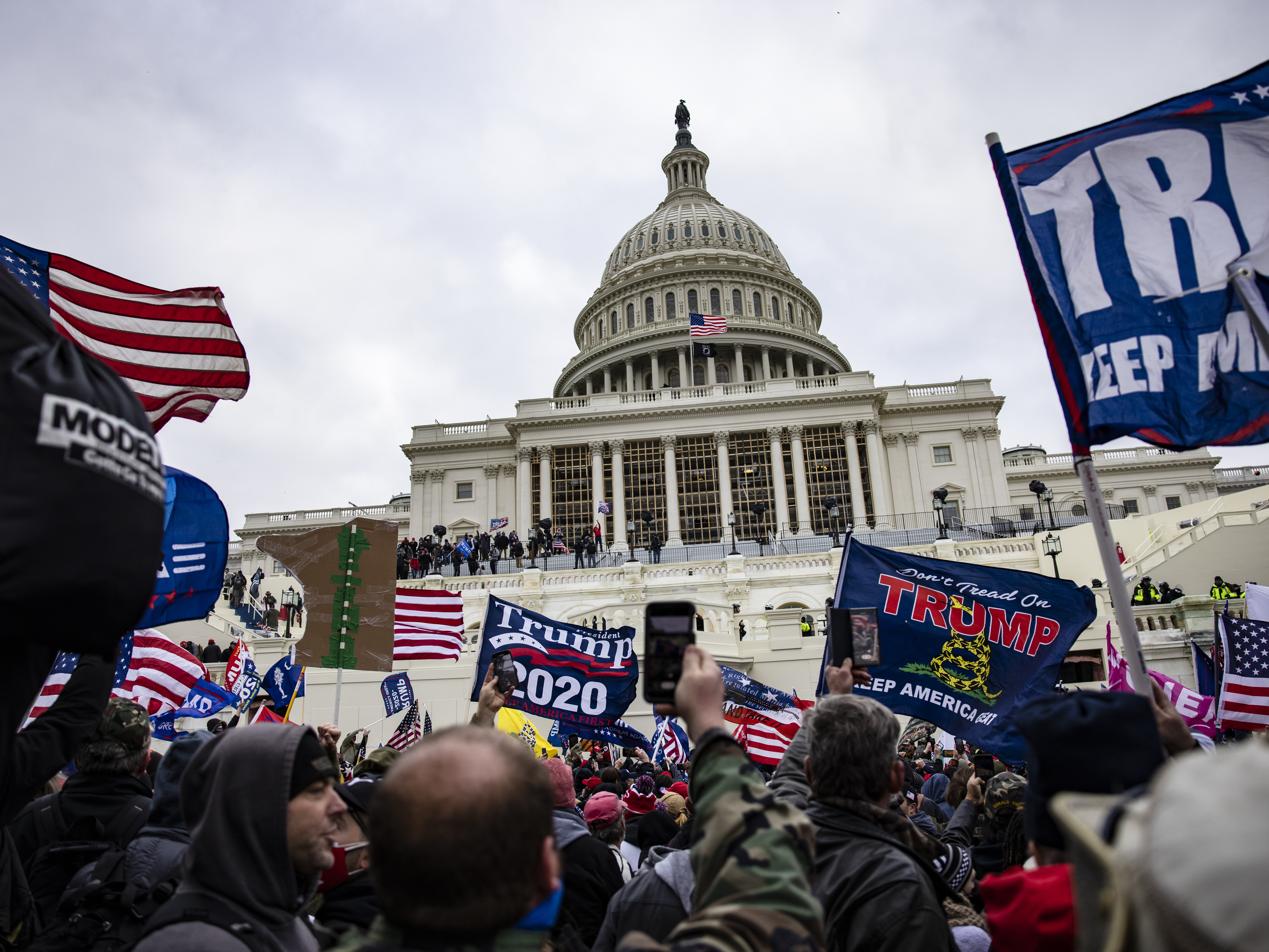 caption: Pro-Trump supporters storm the U.S. Capitol on Jan. 6, 2021.