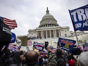 caption: Pro-Trump supporters storm the U.S. Capitol on Jan. 6, 2021.