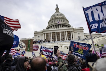 caption: Pro-Trump supporters storm the U.S. Capitol on Jan. 6, 2021.