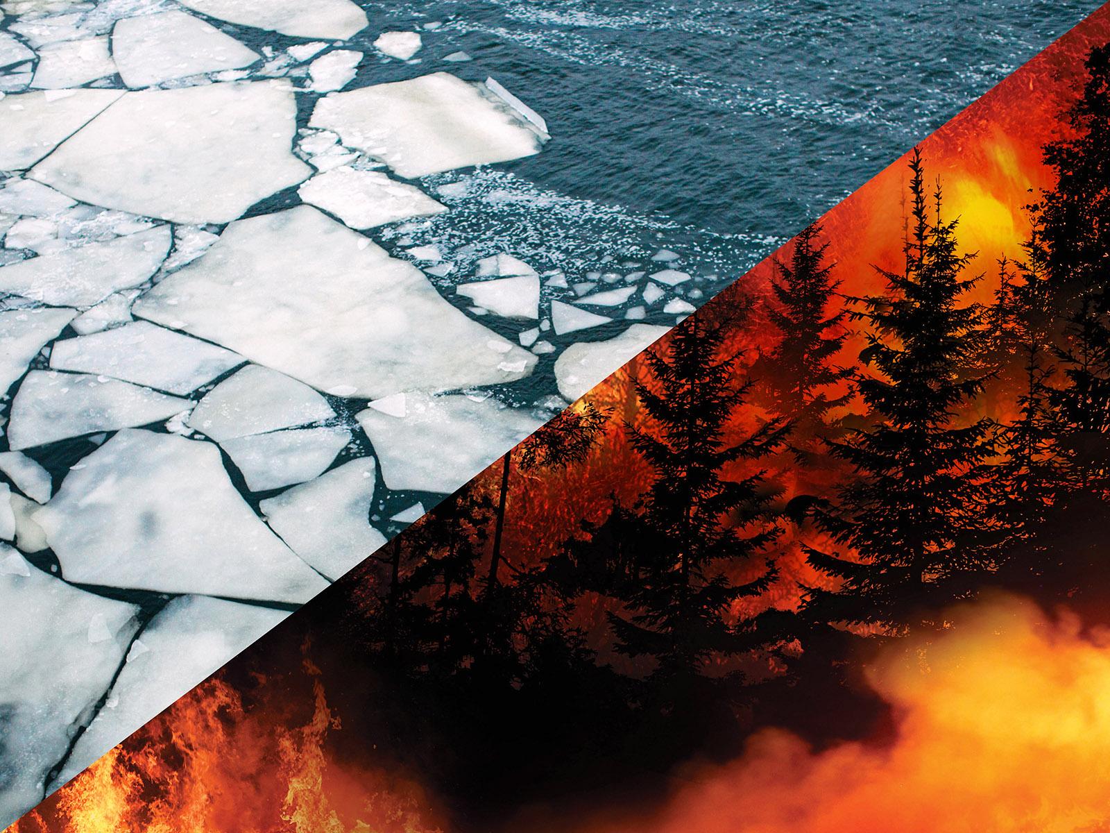 caption: New atmospheric research has found melting sea ice in the Arctic increases the risks for wildfires on the West Coast.
