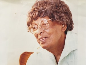 caption: Lulu Merle Johnson, a professor and historian, was the first Black woman to earn a Ph.D. in Iowa. Johnson County, Iowa, is naming itself after her.
