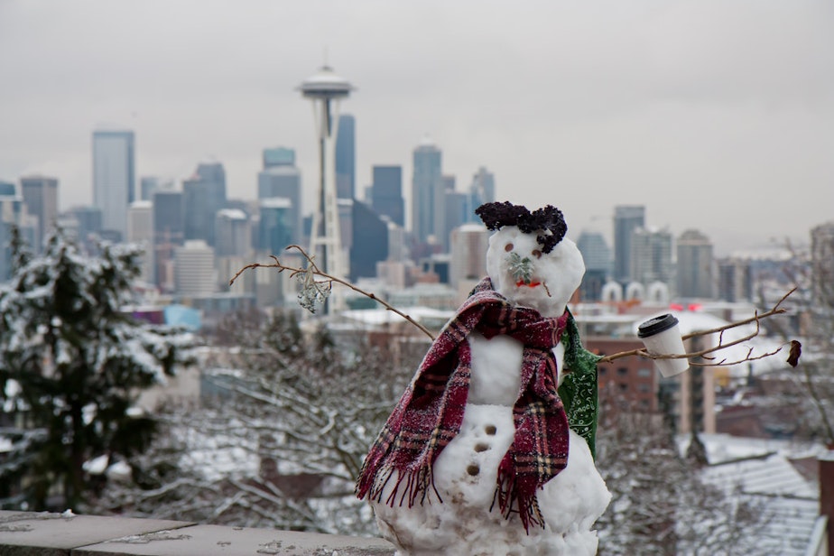 caption: Is Seattle going to have a snowy winter? It's hard to predict, but current forecasts favor a good year for our snow pack.