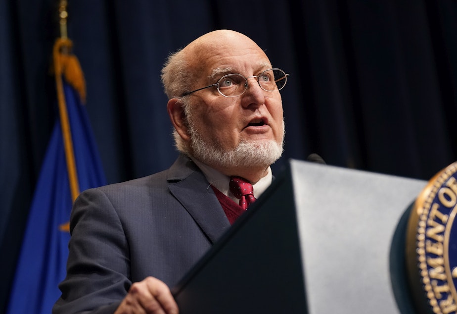 caption: Dr. Robert Redfield, director of the Centers for Disease Control and Prevention, will leave his post next week after heading the federal public health agency during a pandemic that, he said, has yet to see its darkest days.