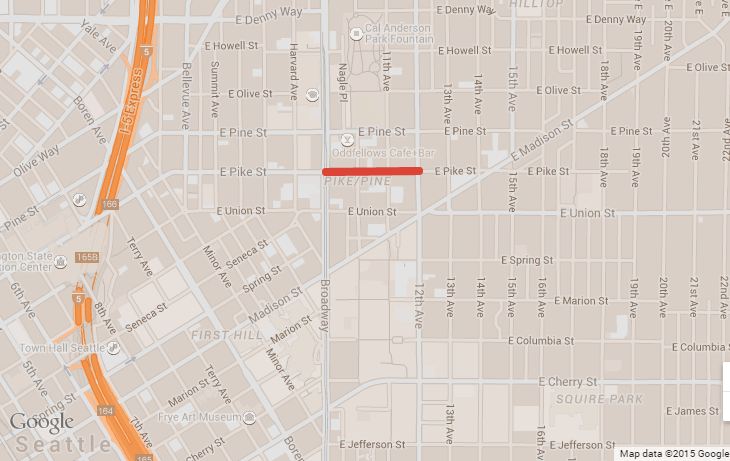 caption: For four Saturdays this August, Pike Street between Broadway and 12th will be closed to car traffic.