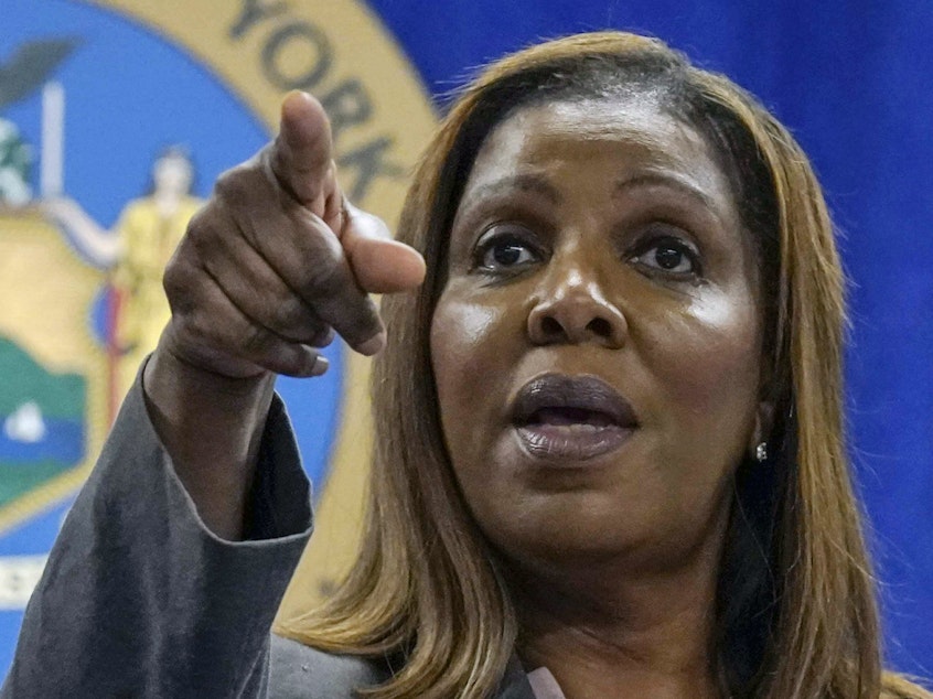 caption: New York Attorney General Letitia James on Wednesday announced a probe into online platforms, including Twitch and 4chan, in connection with the Buffalo mass shooting.