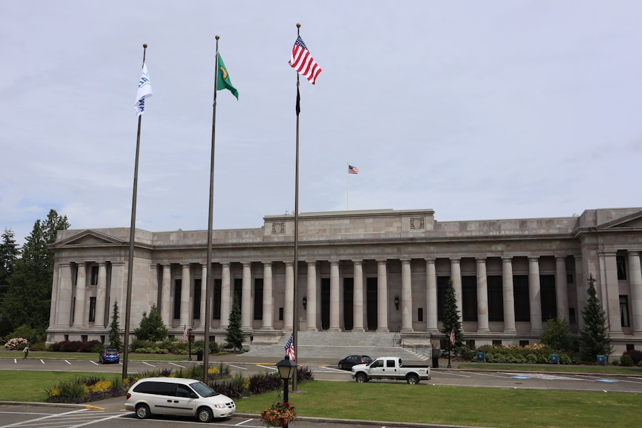 caption: The Temple of Justice in Olympia is home to the Washington State Supreme Court.