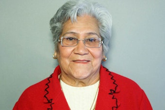 caption: Connie Rocha, now 95, is seen here during her StoryCorps interview in San Antonio on Feb. 18, 2008.