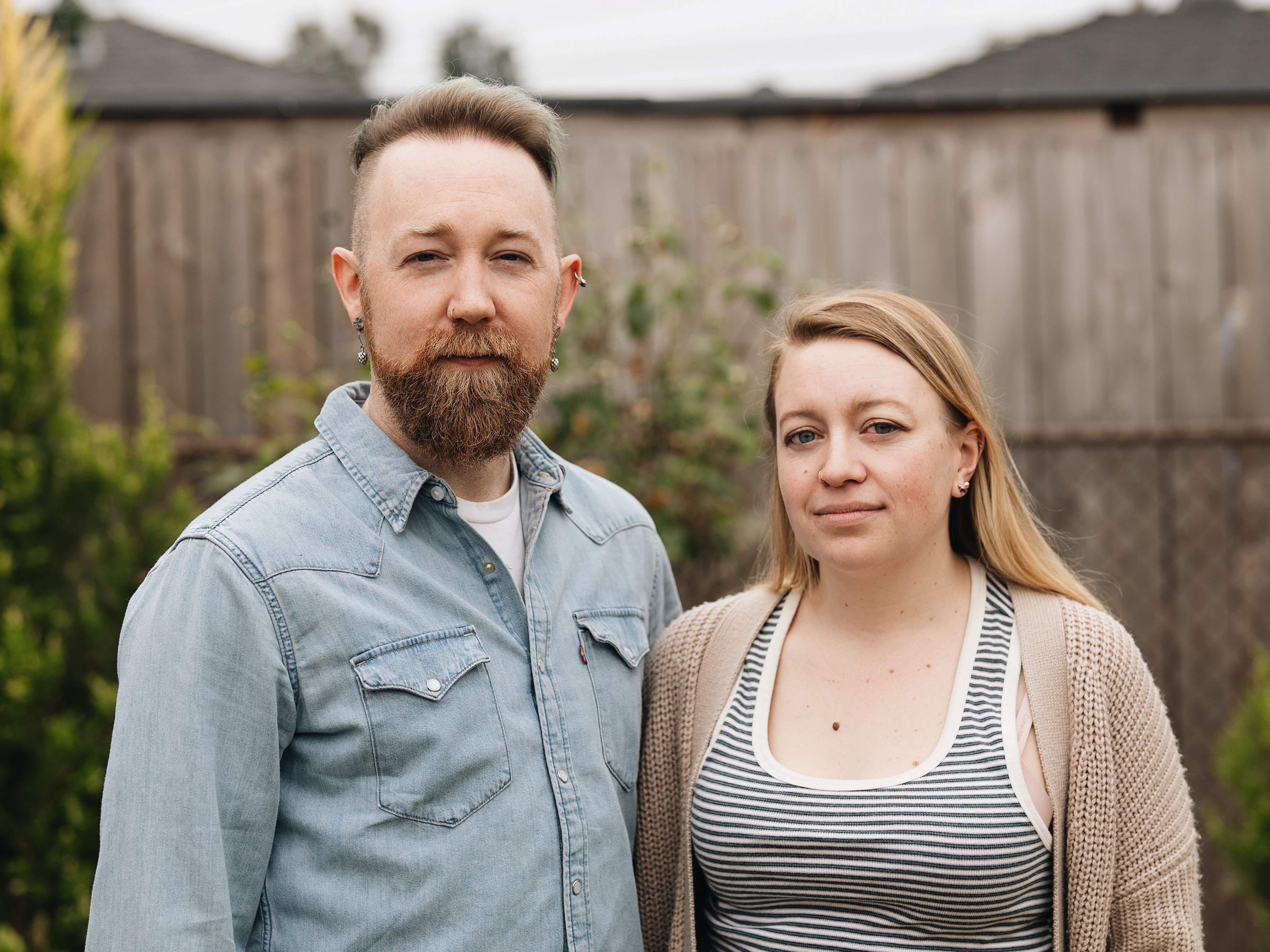 caption: Ben and Sarah Brewington, both 35, thought they would have children after getting married and buying a home in Los Angeles. By choosing not to have children, they are part of an unprecedented and accelerating global trend.