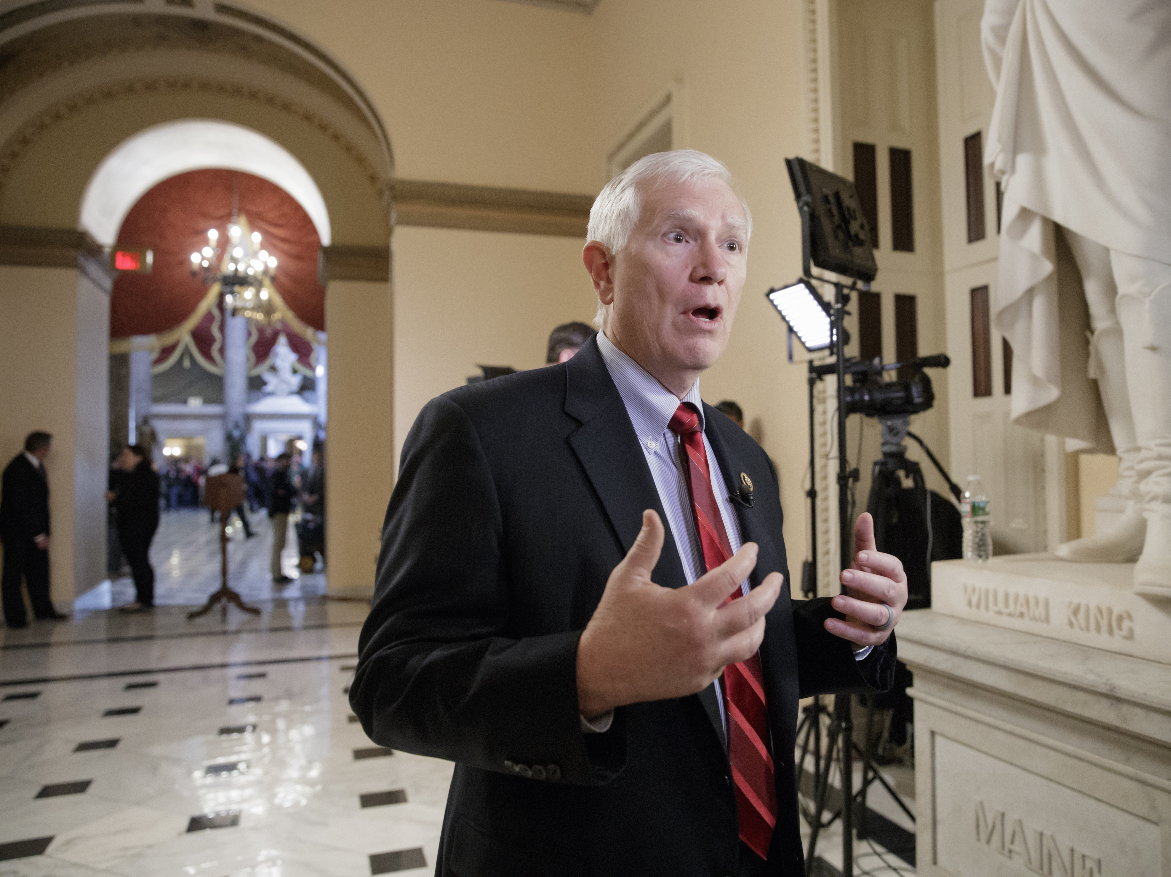 caption: In this March 22, 2017 file photo, Rep. Mo Brooks, R-Ala. is interviewed on Capitol Hill in Washington.