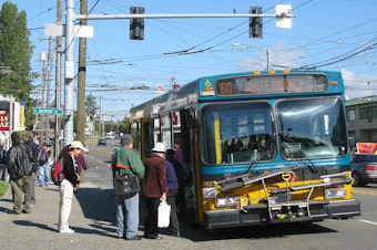 caption: A King County Metro bus on 12th Ave S at S Jackson St on route to White Center. 