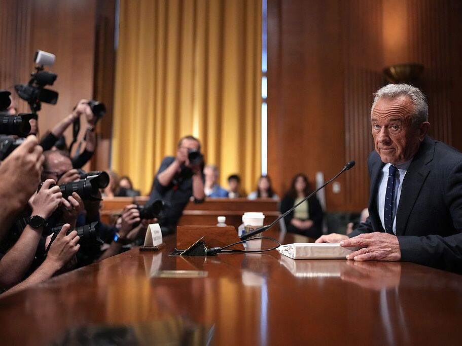 caption: Health and Human Services Secretary Robert F. Kennedy Jr. arrives to testify before the Senate Finance Committee at the Dirksen Senate Office Building on September 4, 2025 in Washington, DC.