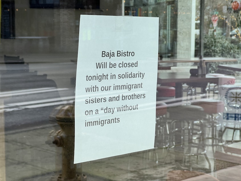 caption: The Station Coffee Shop and Baja Bistro were just some of the restaurants and shops closed in the Seattle area Monday, Feb. 3rd.
