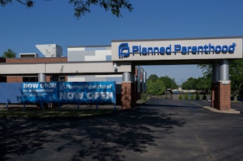 caption: Planned Parenthood opened the Fairview Heights Health Center in Fairview Heights, Illinois, in 2019, anticipating a surge in patients from across the region. That surge is quickly materializing.