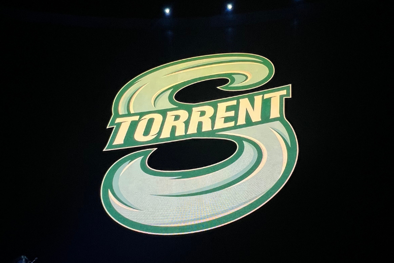 caption: Professional Women's Hockey League announced the name of Seattle's new team, the Seattle Torrent, at MoPop on Thursday, Nov. 6, 2025. The name thematically plays well with Seattle's other professional women's teams, the Storm and the Reign. 