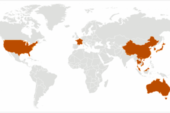 caption: A website of the Centers for Disease Control shows countries that have confirmed cases of the new coronavirus.