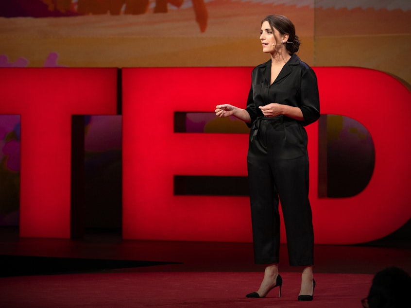 caption: Suleika Jaouad speaks at TED2019: Bigger Than Us. April 15 - 19, 2019, Vancouver, BC, Canada. Photo: Ryan Lash / TED