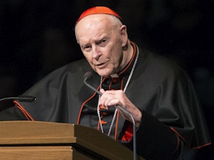 caption: A new Vatican report details the church's handling of abuse allegations against former Cardinal Theodore McCarrick, shown here in 2015.