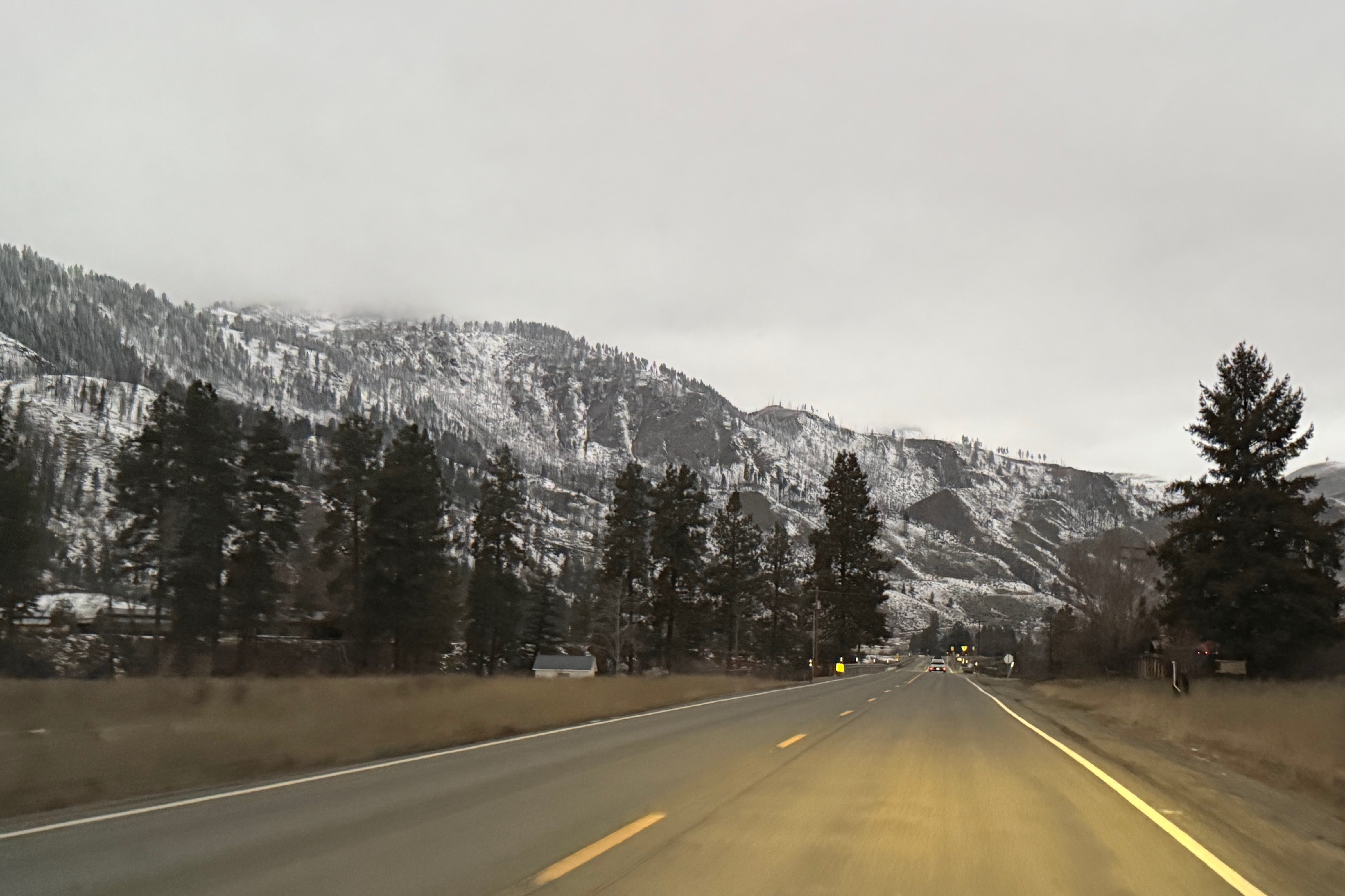caption: Snow was sparse in the Methow Valley, near Carlton, Washington, on Jan. 21, 2026.