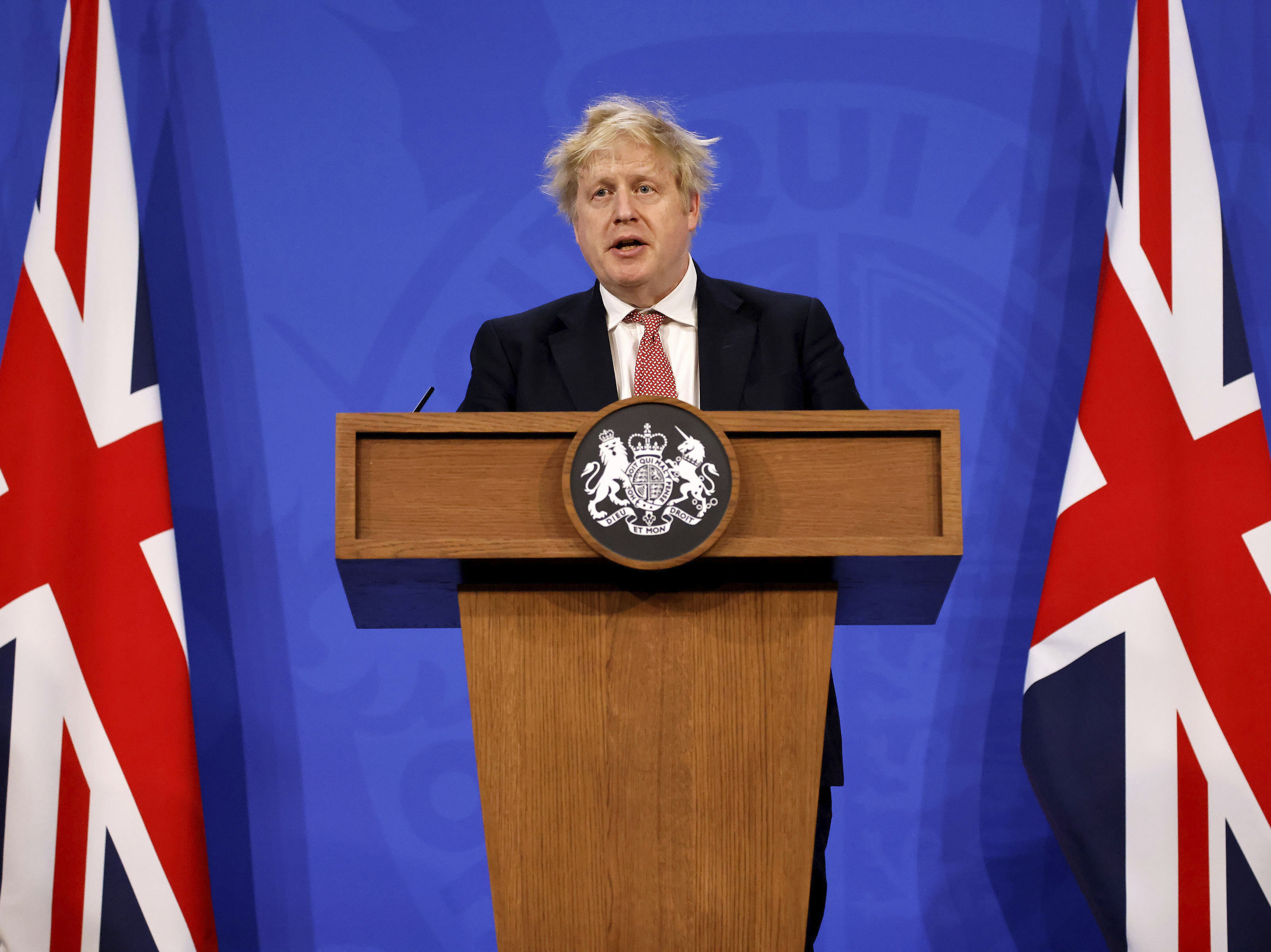 caption: Britain's Prime Minister Boris Johnson outlined the U.K. government's new long-term COVID-19 plan, saying self-isolation requirements will be lifted as of Thursday.