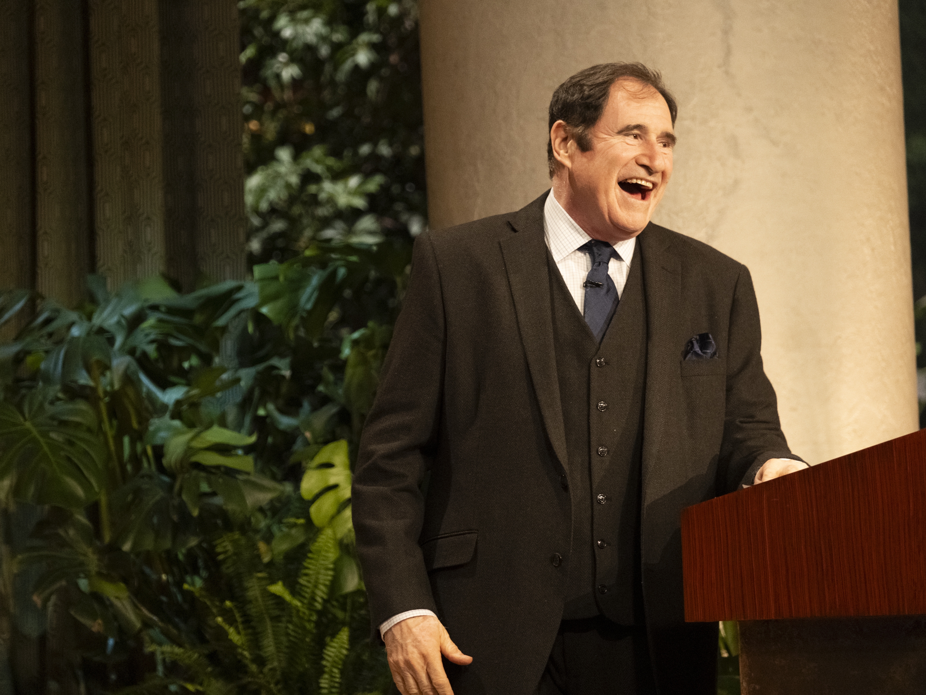 caption: "I don't know what the hell I'm doing. You must understand — it's anarchy," Richard Kind says of <em>Everybody's Live with John Mulaney.</em>