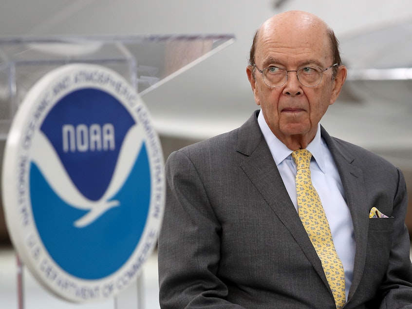 caption: Commerce Secretary Wilbur Ross is under the microscope for reportedly pressuring government scientists to back President Trump over a misleading tweet about Hurricane Dorian.