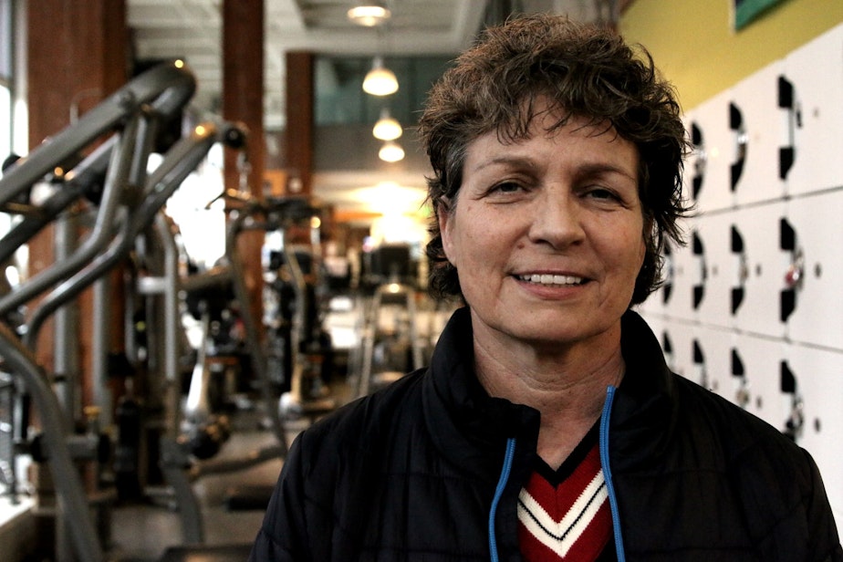 caption: Tija Petrovich, owner of Seattle Fitness, lives and works in Pioneer Square.
