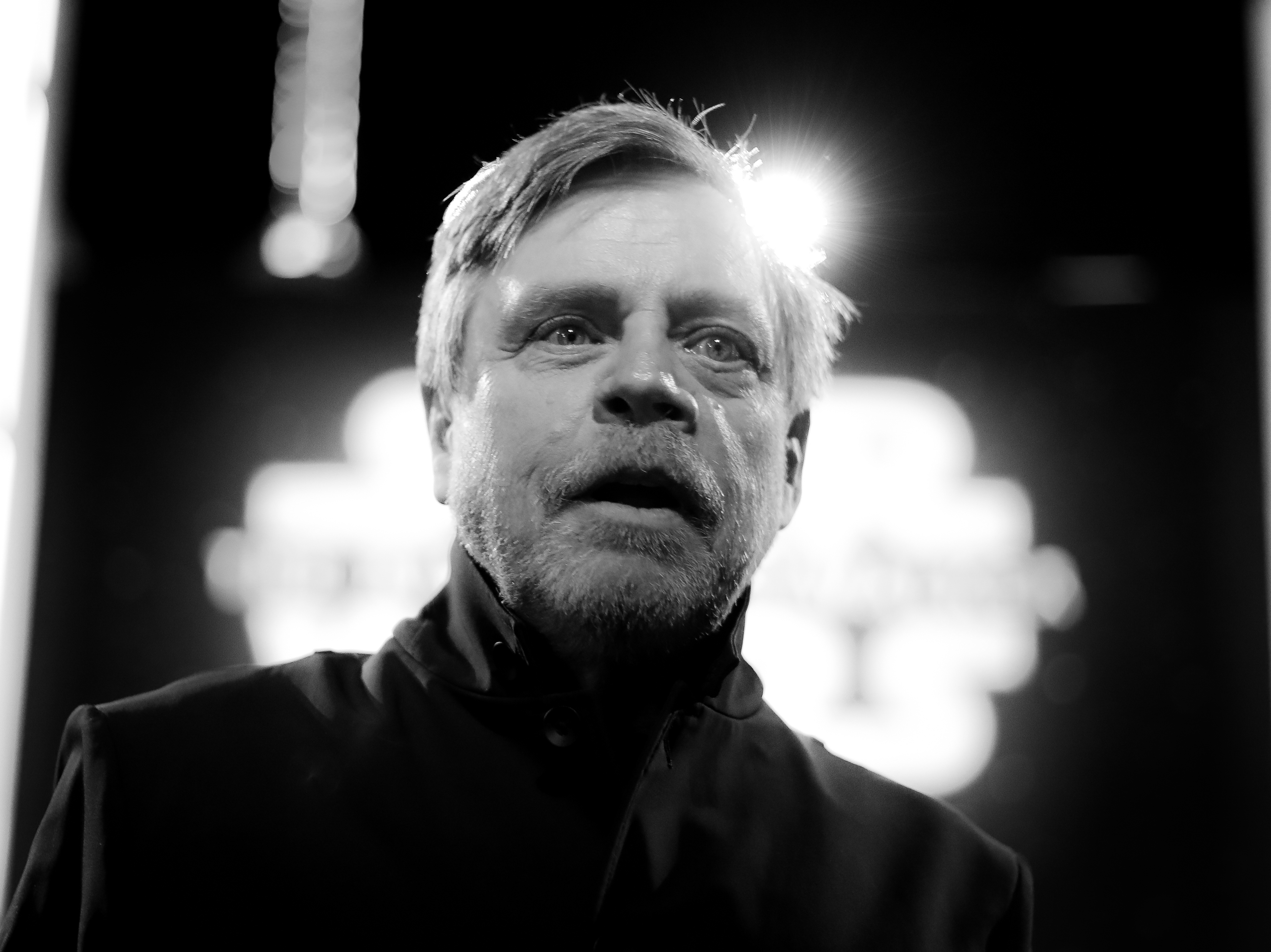caption: Mark Hamill attends the premiere of <em>Star Wars: The Rise of Skywalker</em> in Hollywood on Dec. 16, 2019.