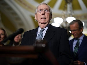 caption: Senate Minority Leader Mitch McConnell, R-Ky., pushed back at Democrats' effort to temporarily swap in another Democrat on the Senate Judiciary Committee as Sen. Dianne Feinstein, D-Calif., recovers from shingles.