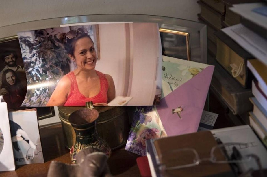 caption: A picture of Klara Bowman at the home of her parents, Robin Einerson and Tom Bowman.
