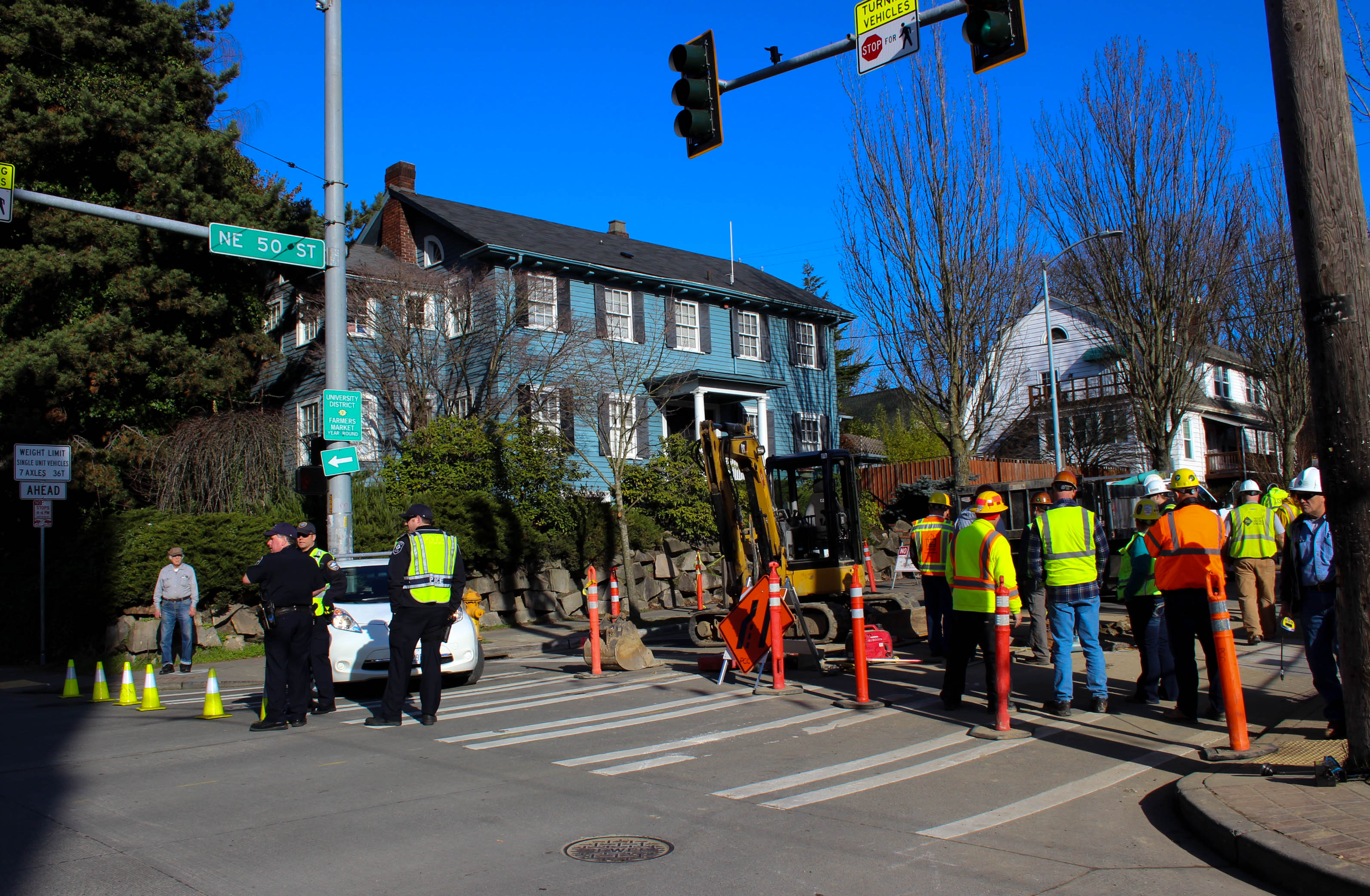 caption: Site of the gas leak.