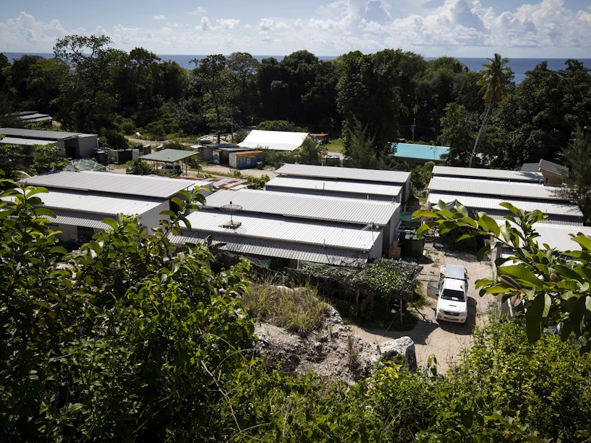 caption: The Nibok refugee settlement is seen on Nauru on Sept. 4, 2018.