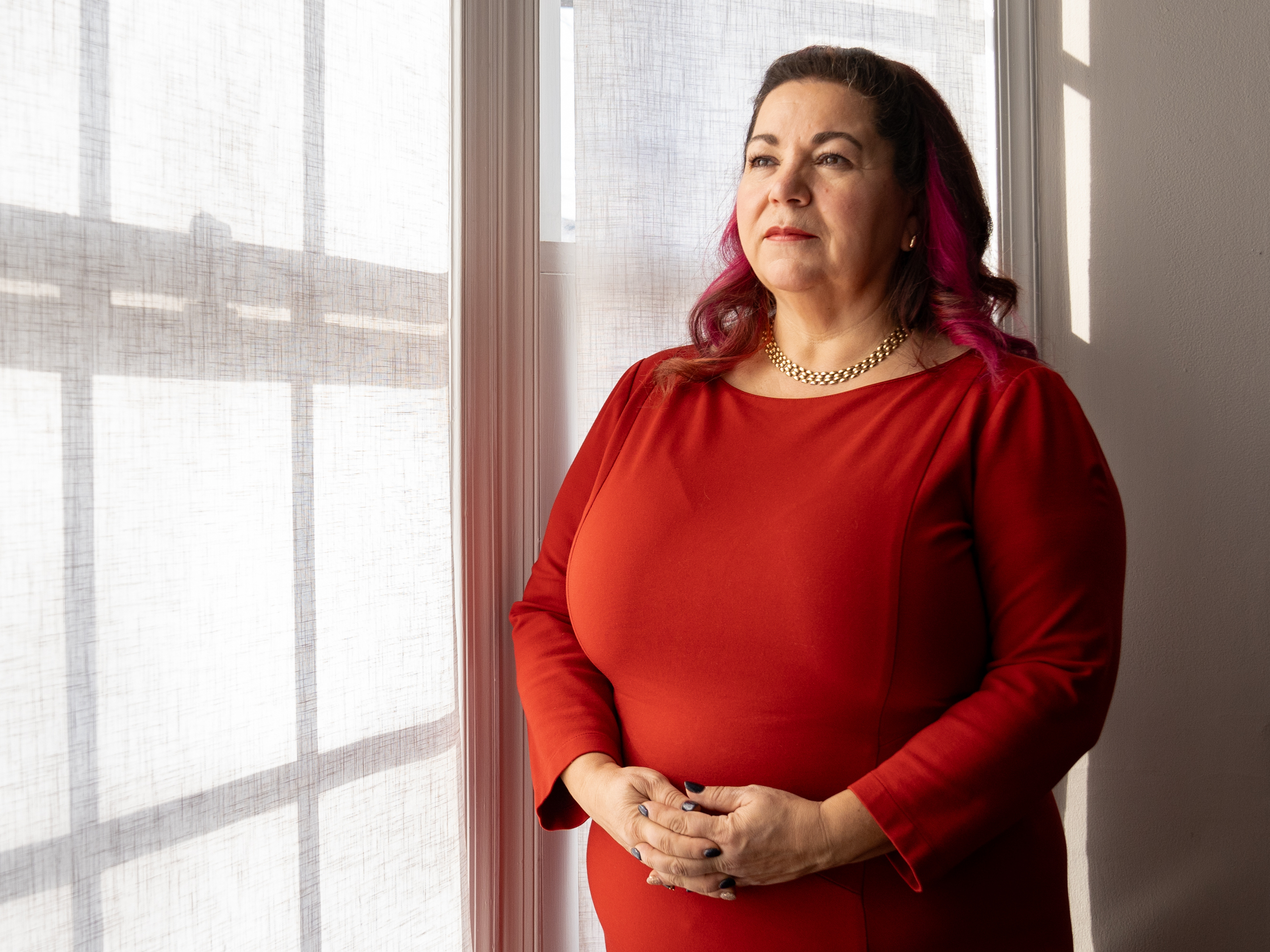 caption: California Rep. Linda Sanchez is the first woman to run the BOLD Pac in its 22-year history. The organization is home to the fundraising effort for Democrats' Congressional Hispanic Caucus.