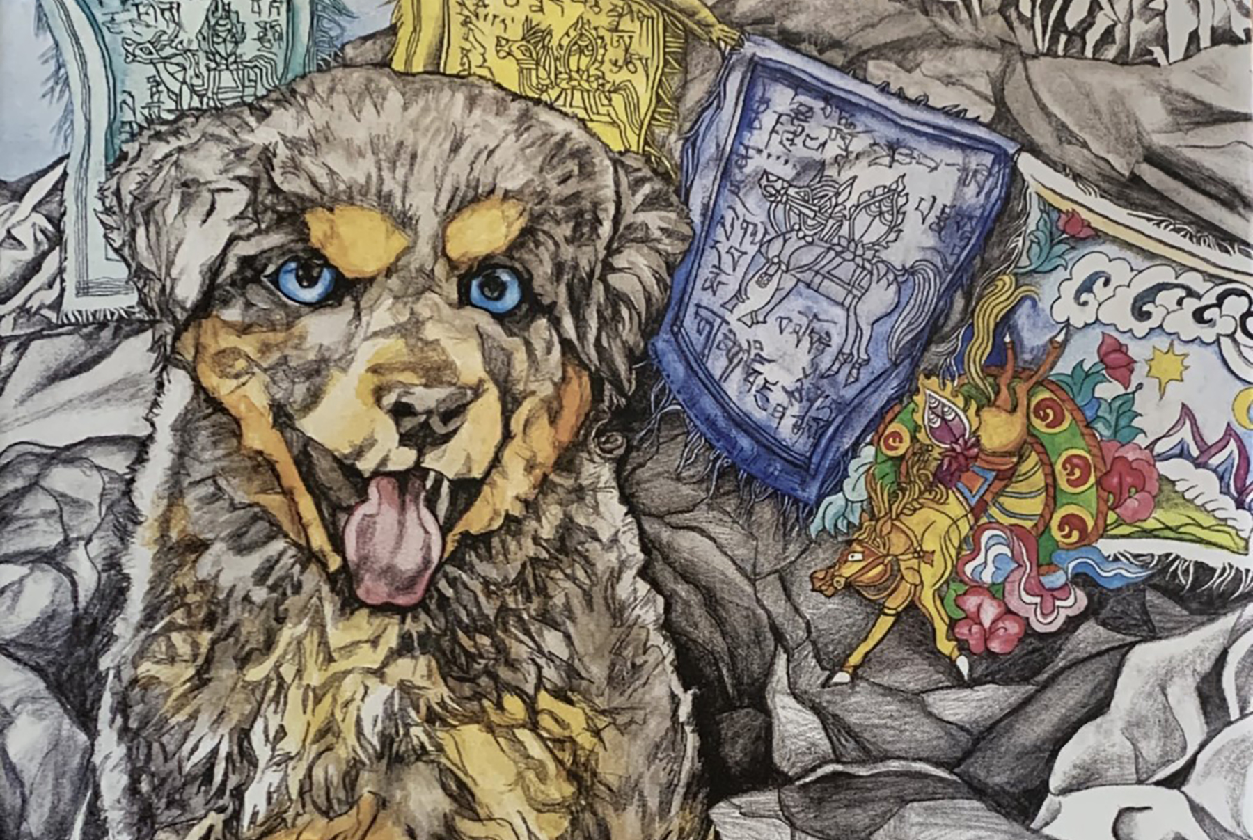 caption: "The Ambassador's Dog" by Scott DeLisi. (Illustration by Jane Lillian Vance)