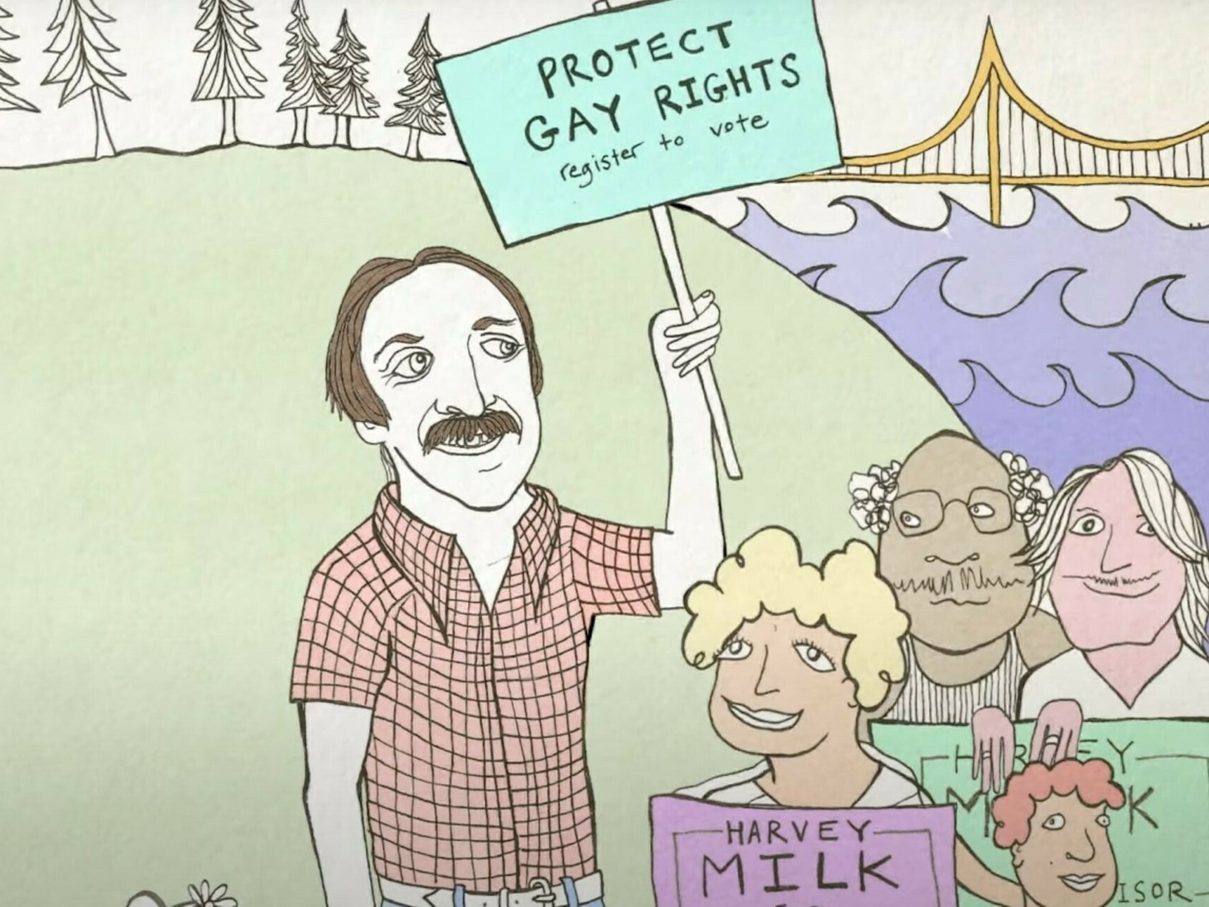 caption: A new children's album on Smithsonian Folkways includes a song about gay activist and politician Harvey Milk. The album was co-written by Cass McCombs and San Francisco preschool teacher Greg Gardner.