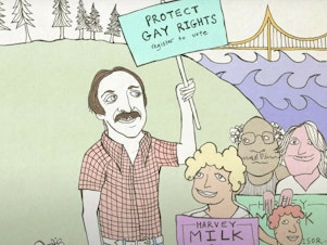 caption: A new children's album on Smithsonian Folkways includes a song about gay activist and politician Harvey Milk. The album was co-written by Cass McCombs and San Francisco preschool teacher Greg Gardner.