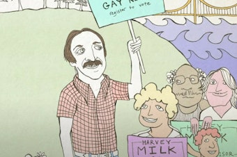 caption: A new children's album on Smithsonian Folkways includes a song about gay activist and politician Harvey Milk. The album was co-written by Cass McCombs and San Francisco preschool teacher Greg Gardner.