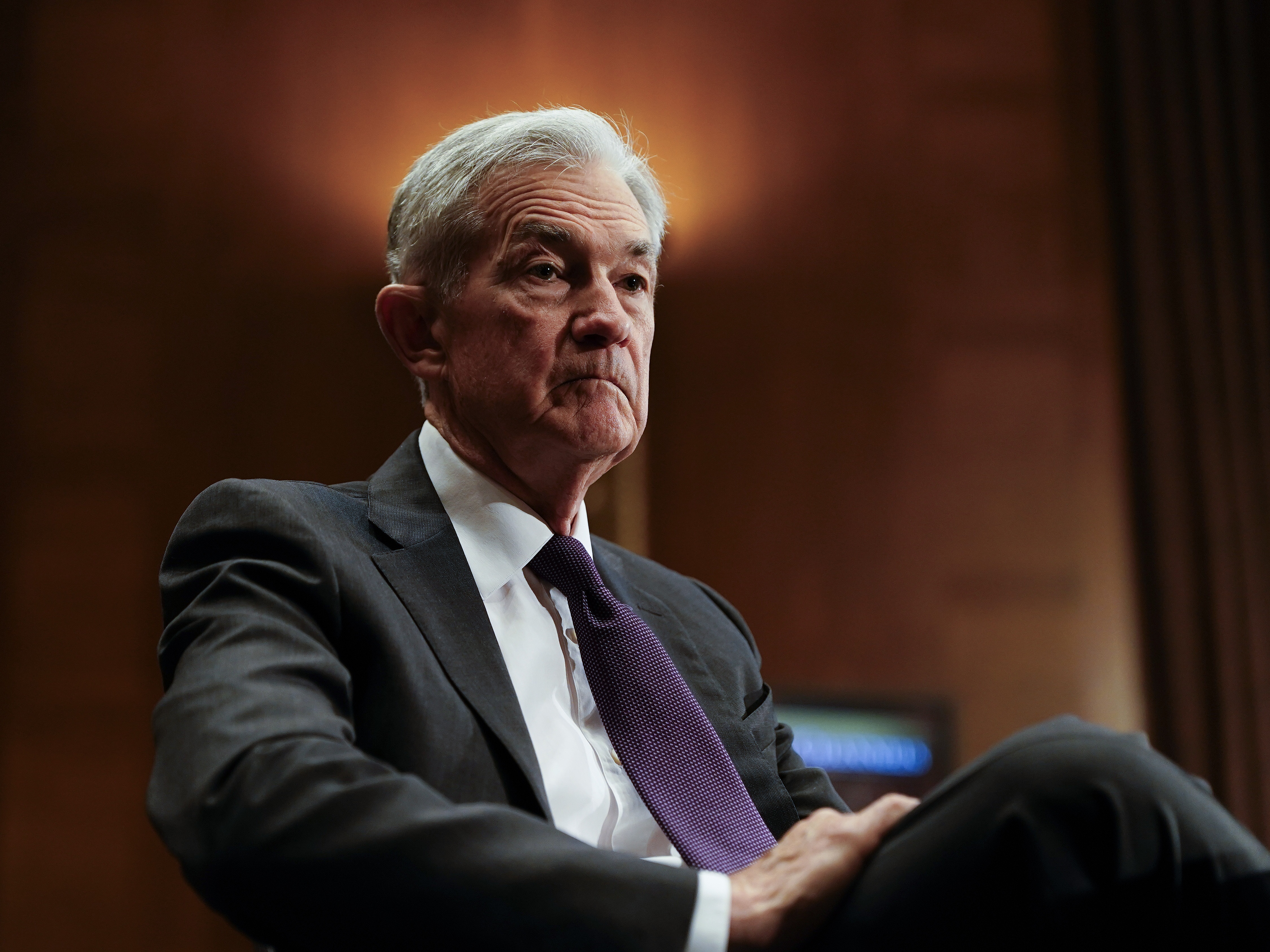 caption: Federal Reserve Chair Jerome Powell and his colleagues are expected to lower interest rates Wednesday, amid fears of a weakening job market.